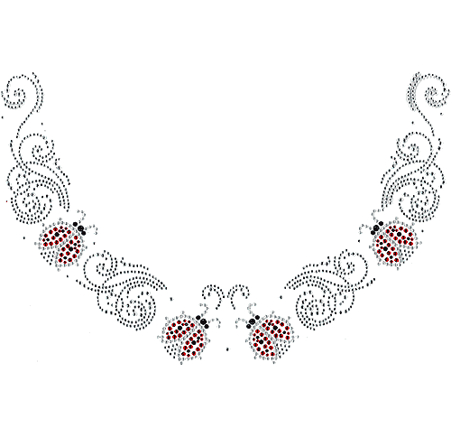 S100199<br>Ladybugs & Swirls Scoop-Neckline