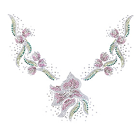 S100780   Pink Iris Scoop-Neckline