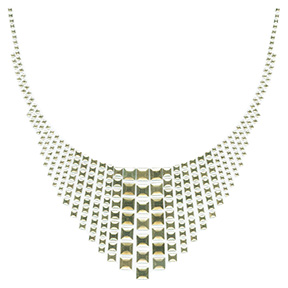 S100997-GLD<br>All-Gold Squares Scoop Neck
