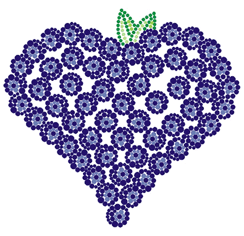 S101123 - Blueberry Heart