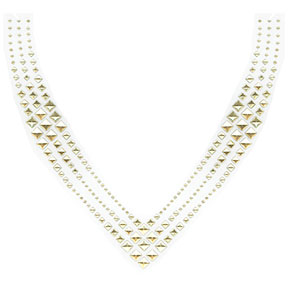 S101130-GLD  -  GOLD DIAMOND V-NECK (4-13)