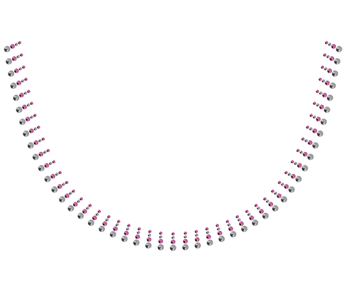 S101186 Sparkling Pink Scoop Neckline