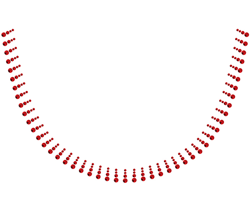 S101186-RED  Sparkling Red Scoop Neckline