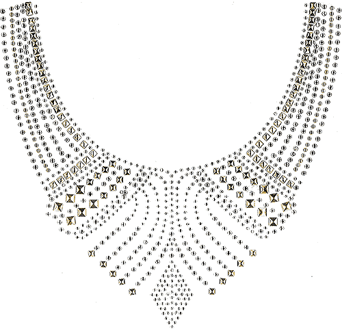 S101250 - Crystal & Gold Scoop Neckline