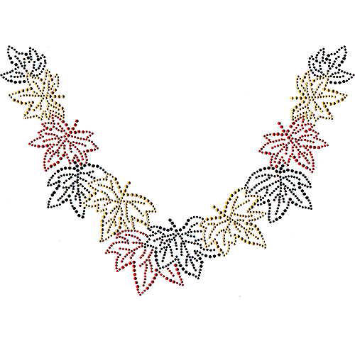 S101284<br>Fall/Autumn Maple Leaves V-Neckline