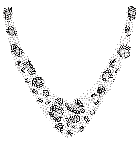 S101298MD   Fancy Animal Print V-Neckline