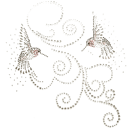 S101337-CLR<br>Hummingbirds & Clear Swirls