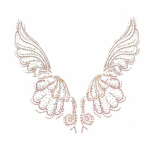 S101387M-FALL<br>Fall-colored Shell/Butterfly Wings V-Neckline