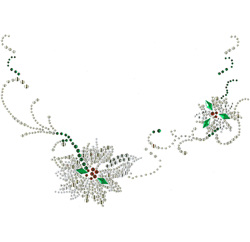 S101389<br>Golden Poinsettia Scoop-Neckline