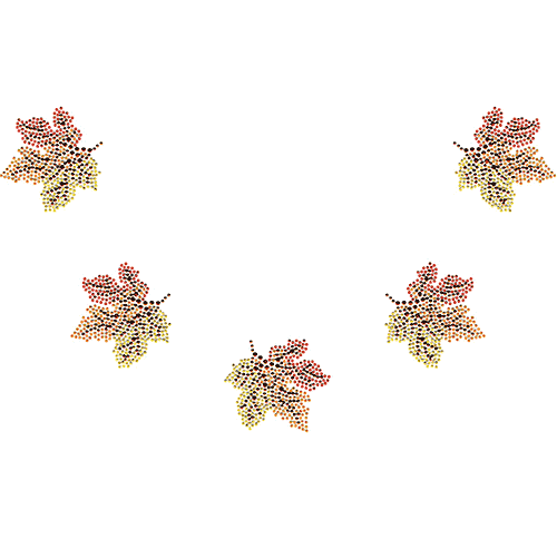 S101419-SCOOP<br>5-Fall/Autumn Maple Leaves Scoop Neckline