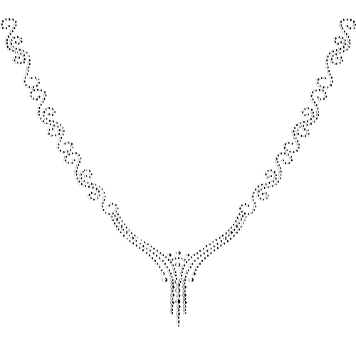 S102075 - Crystal Swirls & Lines V-Neckline