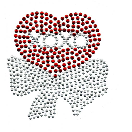 S1714- HEART WITH A BOW XO