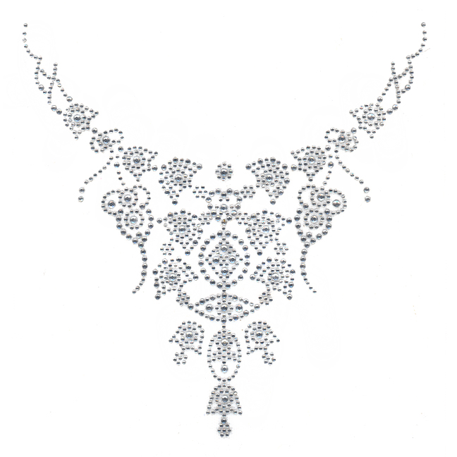 S1933CLR  Crystal Decorative Neckline