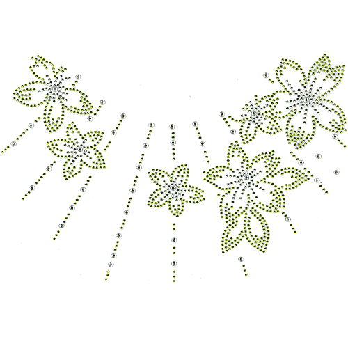 S1935-LIME<br>Lime Floral Neckline