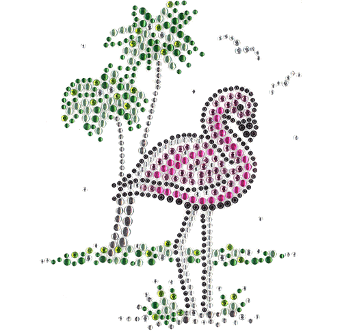 S2226 - Pink Flamingo w/Palm Trees