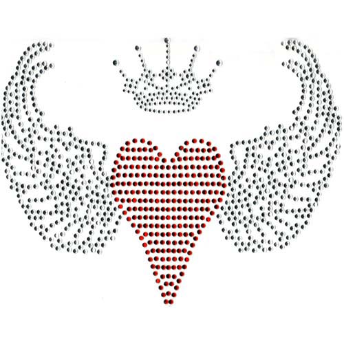 S2322RED-HEART WITH WINGS