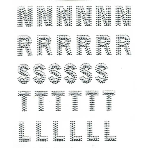 S2327N - BOLD LETTERS N,R,S,T,L