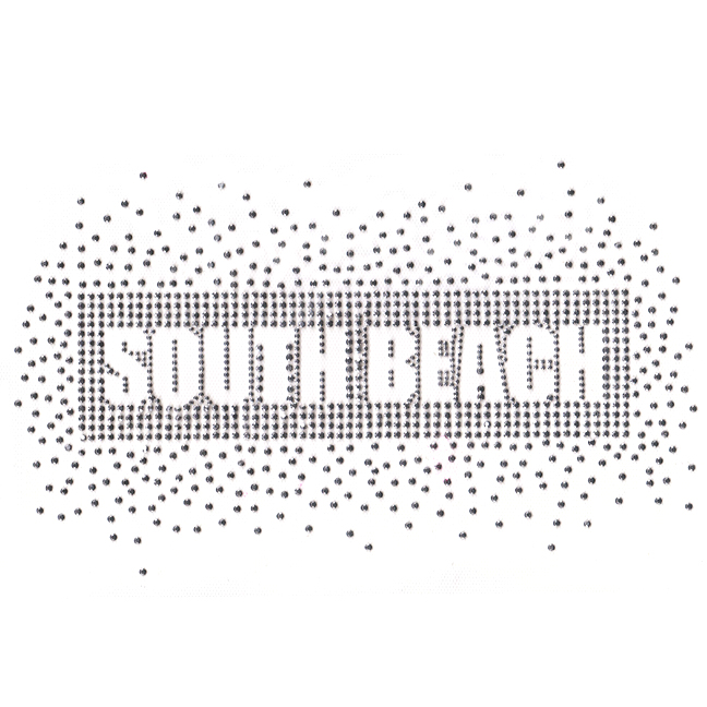 S2564 - SOUTH BEACH SILVER OUTLINE (NAME DROPS)
