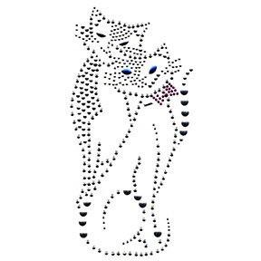 S2618SIL  - Cat couple Silver