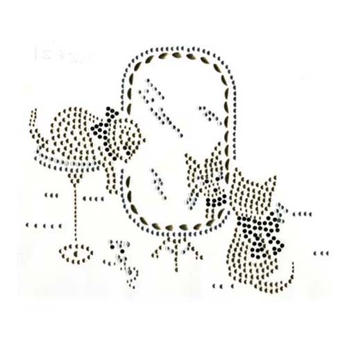 S2621 - 2 cats playing by the miror  cat