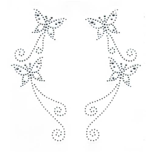 S2680-CLR<br>CLEAR & SILVER BUTTERFLIES