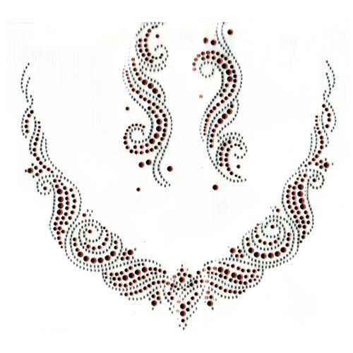 S2792STOPAZ-SIL    Topaz Silver Wave V-Neck Decoration