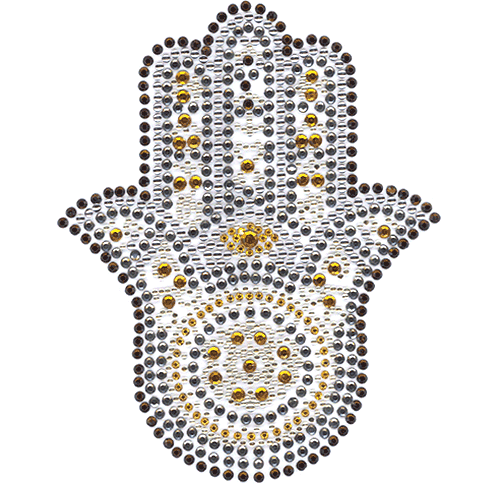 S2863MA-TOPAZ - MEDIUM HAND  TOPAZ CRYSTAL