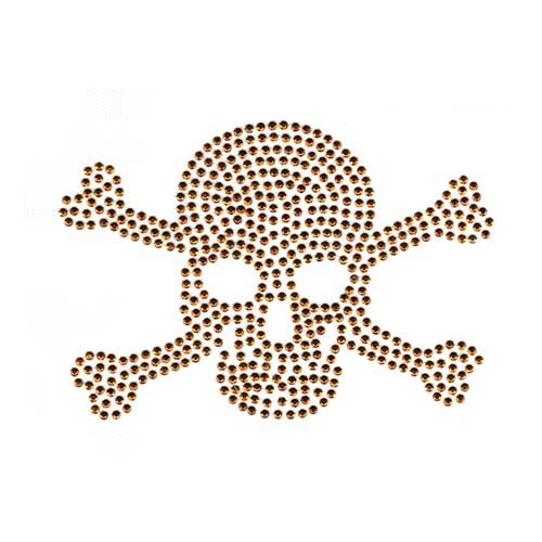 S2872GLD - SKULL AND CROSSBONE GOLD