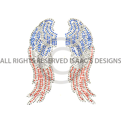 S3111SUSA- SMALL USA WINGS, WING, DESIGNER LOOKS, PATRIOTIC
