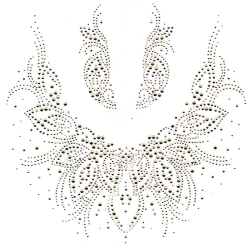 S3264-BDI<br>Black Diamond Leaves Scoop Neckline