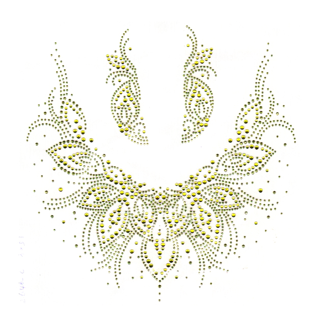 S3264-LME<br>Lime Leaves Scoop Neckline