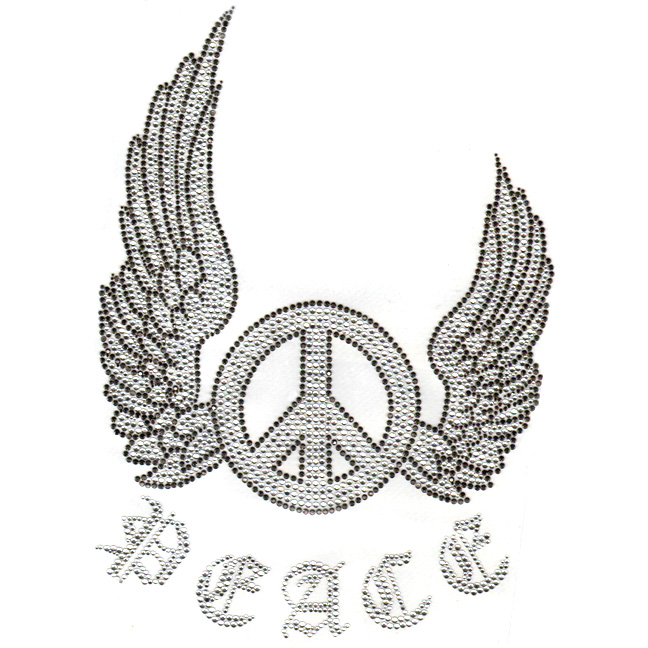 S3591CLR-FLYING PEACE, WINGS, DESIGNER