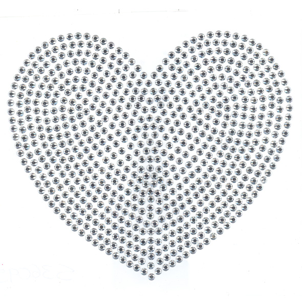 S3609SIL-LARGE SILVER HEART, VALENTINE, VALENTINE'S DAY