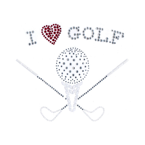 S3795- I LOVE GOLF W/ GOLF CLUB, BALL, AND TEE