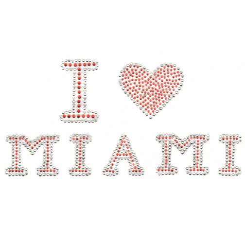 S4005- I HEART MIAMI, PHRASE, PHRASES, WORD, WORDS