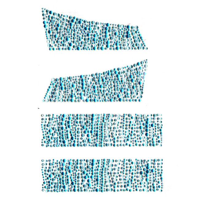 S4494AQUA -ZEBRA PRINT COLLAR/CUFF PCS AQUAMARINE STONE(7-31)