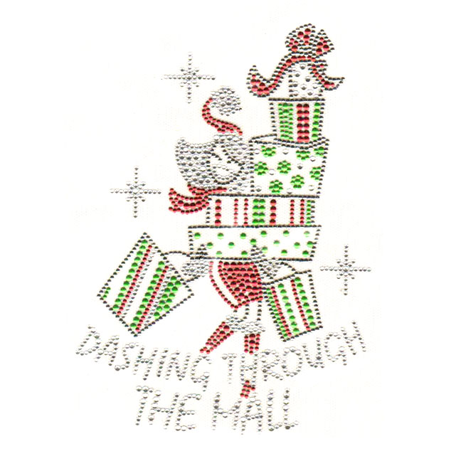 S4770-DASHING THROUGH THE MALL WOTH GIRL SHOPPING CRYSTAL STONE