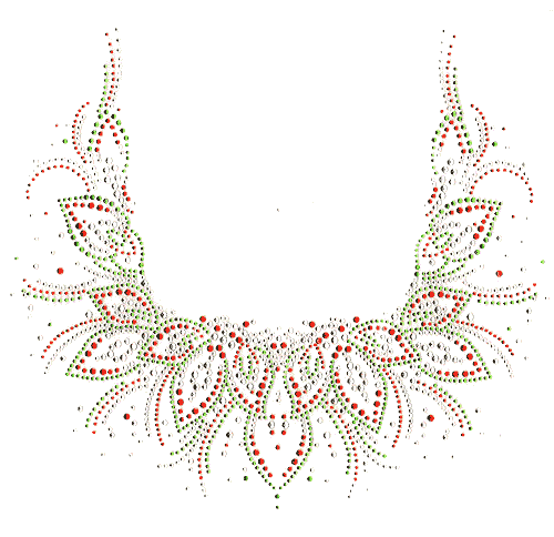 S4818-XMAS<br>Holiday Leaves Square Neckline