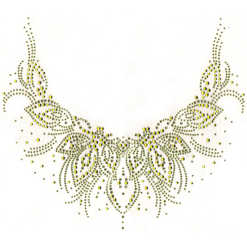 S4874-LIME    Lime Leaves Scoop Neckline
