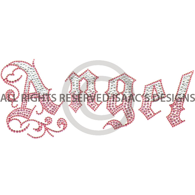S5090PINK- ANGEL PINK, ANGELS, PHRASE, PHRASES, WORD, WORDS