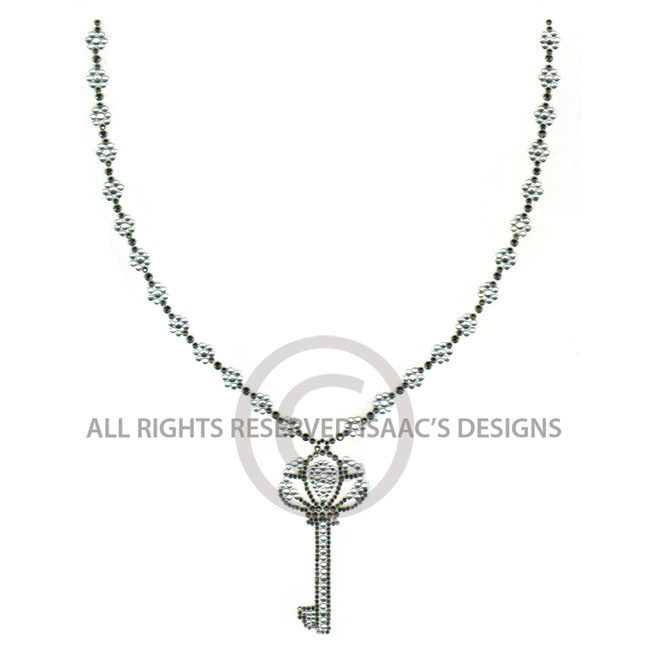 S5415   Antique Key V-Neckline