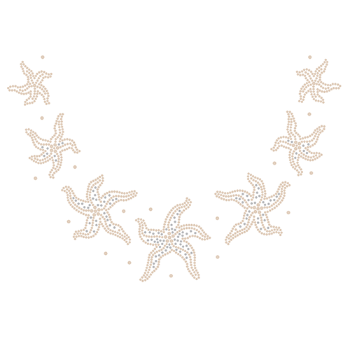 S5923 Cream Starfish Scoop-Neckline