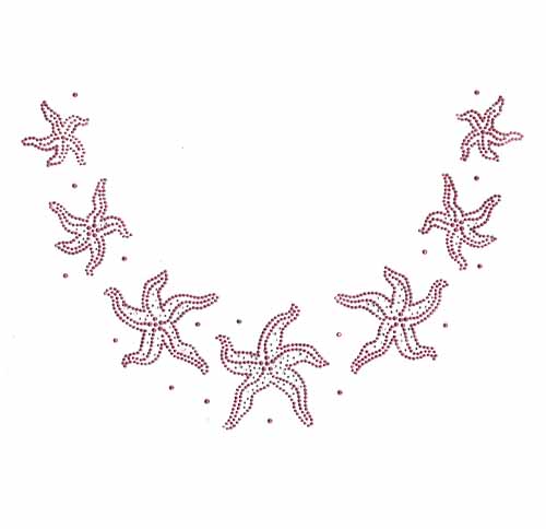 S5923   Pink Starfish Scoop-Neckline
