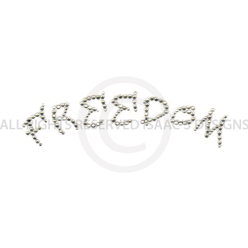 S6085- FREEDOM BLACK DIAMOND, PHRASE, PHRASES, WORD, WORDS