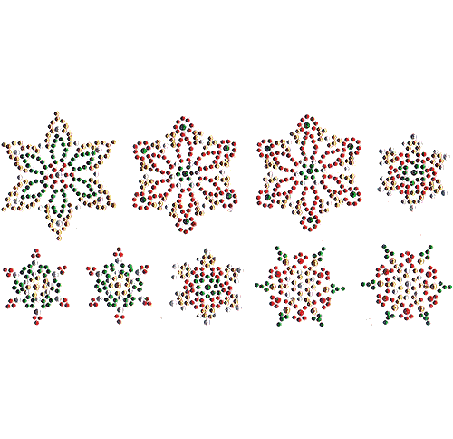 S6284-REG<br>Christmas-colored Snowflake Strips