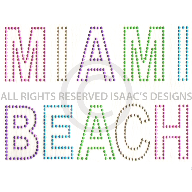 S6286-MIAMI BEACH MULTICOLOR, PHRASES, WORDS, LETTERS