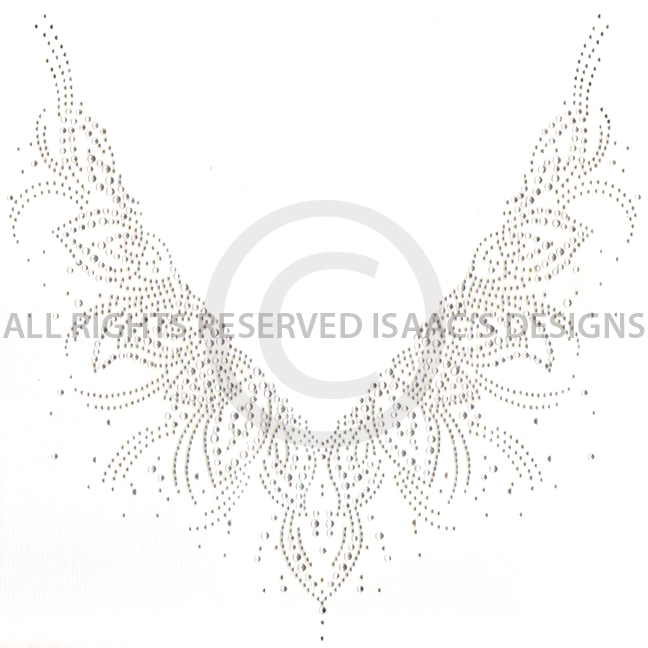 S6393CLR  Clear Leaves V-Neckline