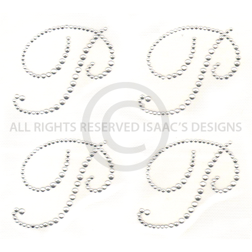 S6539-P  3" SCRIPT ALPHABET LETTER P, LETTERS, INITIALS