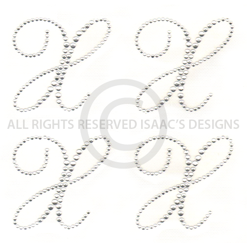 S6539-X  3" SCRIPT ALPHABET LETTER X, LETTERS, INITIALS