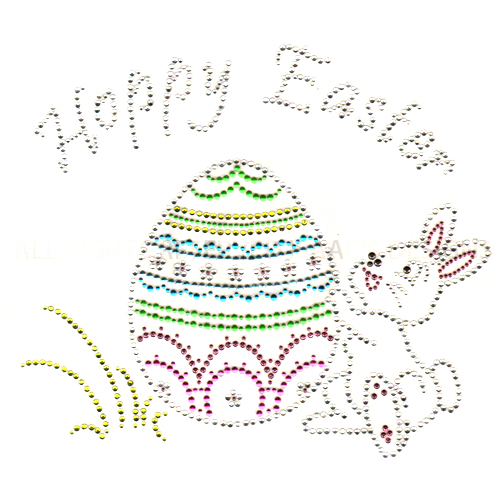 S6589- HOPPY EASTER, BUNNY, BUNNIES, EGGS, EGG, HOLIDAYS